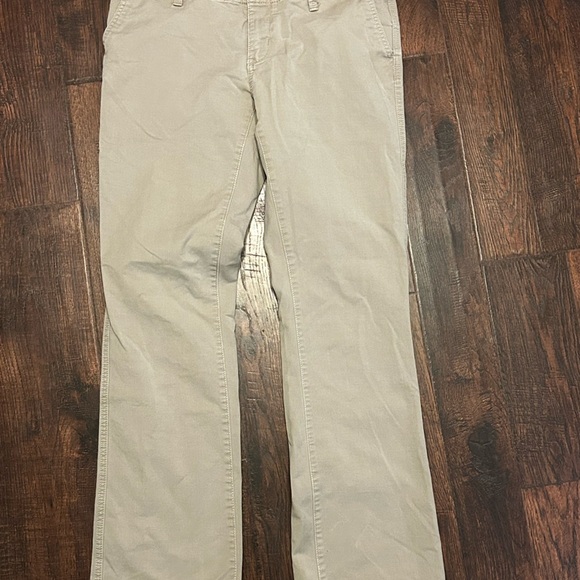 The North Face Khaki Tan Flat Front Zip Straight Boot Fit Mid Rise Chino Women 6 - Picture 1 of 8